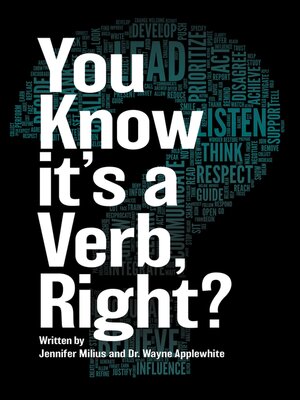 cover image of You Know it's a Verb, Right?